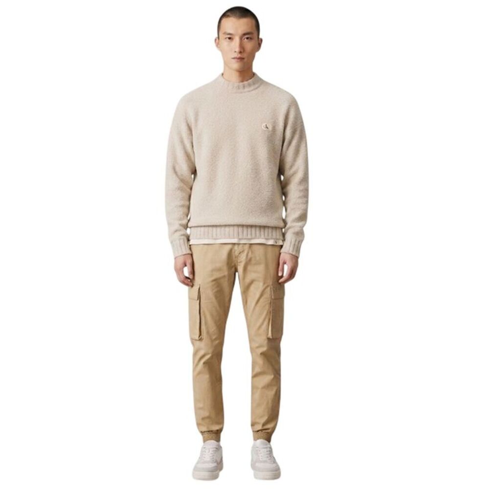Calvin Klein Mens Skinny Cargo Pants / Travertine